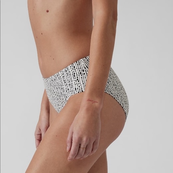 🖤 Athleta Clean Full Printed Bikini Bottom // Rice Pearls Sea Salt - Picture 4 of 7